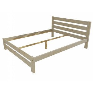 Manželská postel VMK011B masiv borovice (Rozměr: 140 x 200 cm, Barva dřeva: surové dřevo)