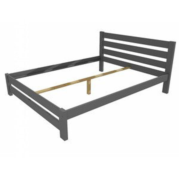 Manželská postel VMK011B masiv borovice (Rozměr: 140 x 200 cm, Barva dřeva: barva šedá)