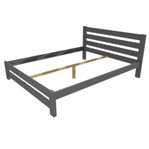 Manželská postel VMK011B masiv borovice (Rozměr: 160 x 200 cm, Barva dřeva: barva šedá)