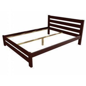Manželská postel VMK011B masiv borovice (Rozměr: 120 x 200 cm, Barva dřeva: moření ořech)