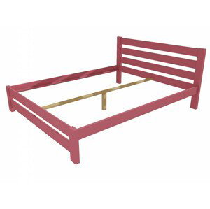 Manželská postel VMK011B masiv borovice (Rozměr: 120 x 200 cm, Barva dřeva: barva růžová)