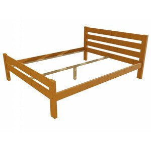 Manželská postel VMK011C masiv borovice (Rozměr: 140 x 200 cm, Barva dřeva: moření olše)
