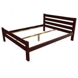 Manželská postel VMK011C masiv borovice (Rozměr: 140 x 200 cm, Barva dřeva: moření ořech)