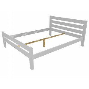 Manželská postel VMK011C masiv borovice (Rozměr: 140 x 200 cm, Barva dřeva: barva bílá)