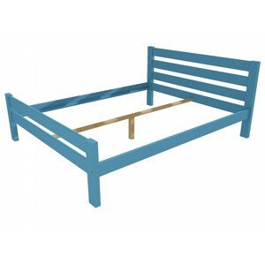 Manželská postel VMK011C masiv borovice (Rozměr: 120 x 200 cm, Barva dřeva: barva modrá)