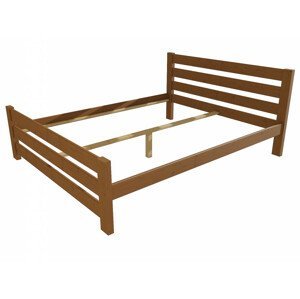Manželská postel VMK011D masiv borovice (Rozměr: 120 x 200 cm, Barva dřeva: moření dub)