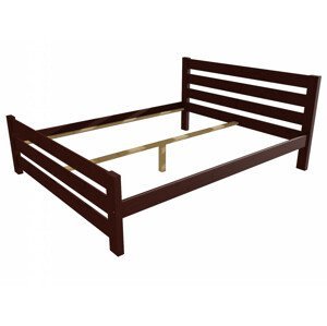 Manželská postel VMK011D masiv borovice (Rozměr: 120 x 200 cm, Barva dřeva: moření ořech)