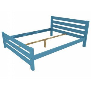 Manželská postel VMK011D masiv borovice (Rozměr: 120 x 200 cm, Barva dřeva: barva modrá)