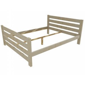 Manželská postel VMK011E masiv borovice (Rozměr: 140 x 200 cm, Barva dřeva: surové dřevo)