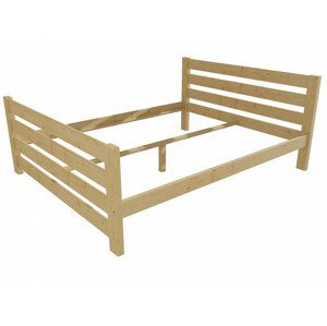 Manželská postel VMK011E masiv borovice (Rozměr: 120 x 200 cm, Barva dřeva: bezbarvý lak)