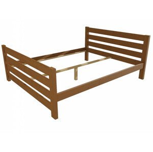 Manželská postel VMK011E masiv borovice (Rozměr: 120 x 200 cm, Barva dřeva: moření dub)
