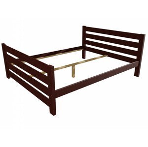 Manželská postel VMK011E masiv borovice (Rozměr: 120 x 200 cm, Barva dřeva: moření ořech)