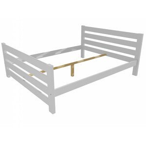 Manželská postel VMK011E masiv borovice (Rozměr: 140 x 200 cm, Barva dřeva: barva bílá)