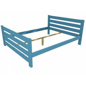 Manželská postel VMK011E masiv borovice (Rozměr: 120 x 200 cm, Barva dřeva: barva modrá)
