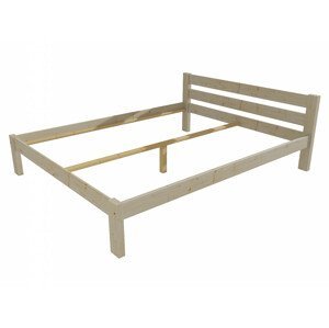Manželská postel VMK012A masiv borovice (Rozměr: 120 x 200 cm, Barva dřeva: surové dřevo)