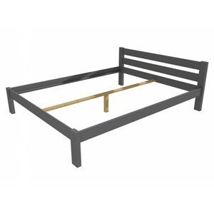 Manželská postel VMK012A masiv borovice (Rozměr: 120 x 200 cm, Barva dřeva: barva šedá)