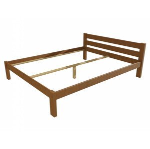 Manželská postel VMK012A masiv borovice (Rozměr: 120 x 200 cm, Barva dřeva: moření dub)