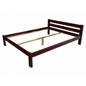 Manželská postel VMK012A masiv borovice (Rozměr: 120 x 200 cm, Barva dřeva: moření ořech)