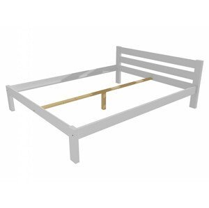 Manželská postel VMK012A masiv borovice (Rozměr: 160 x 200 cm, Barva dřeva: barva bílá)