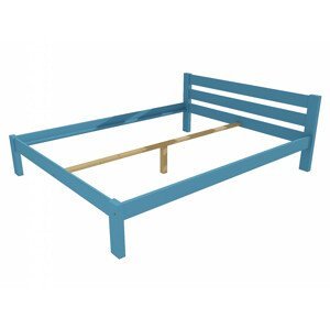 Manželská postel VMK012A masiv borovice (Rozměr: 120 x 200 cm, Barva dřeva: barva modrá)