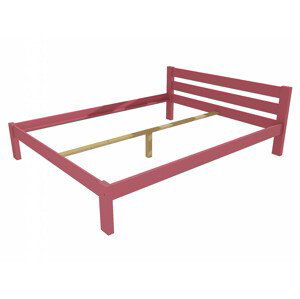 Manželská postel VMK012A masiv borovice (Rozměr: 160 x 200 cm, Barva dřeva: barva růžová)