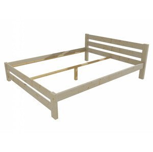 Manželská postel VMK012B masiv borovice (Rozměr: 140 x 200 cm, Barva dřeva: surové dřevo)