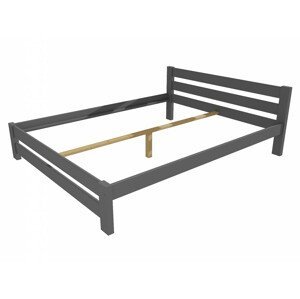Manželská postel VMK012B masiv borovice (Rozměr: 120 x 200 cm, Barva dřeva: barva šedá)