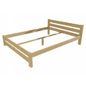 Manželská postel VMK012B masiv borovice (Rozměr: 120 x 200 cm, Barva dřeva: bezbarvý lak)