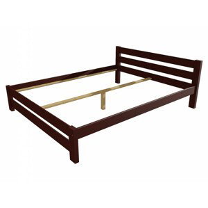 Manželská postel VMK012B masiv borovice (Rozměr: 120 x 200 cm, Barva dřeva: moření ořech)