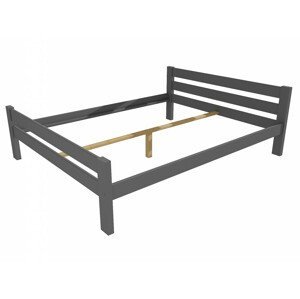 Manželská postel VMK012C masiv borovice (Rozměr: 120 x 200 cm, Barva dřeva: barva šedá)