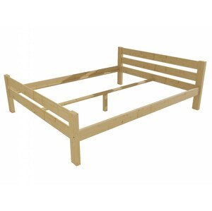 Manželská postel VMK012C masiv borovice (Rozměr: 160 x 200 cm, Barva dřeva: bezbarvý lak)