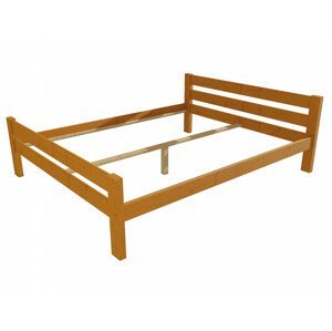 Manželská postel VMK012C masiv borovice (Rozměr: 120 x 200 cm, Barva dřeva: moření olše)