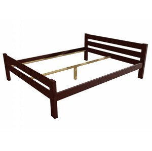 Manželská postel VMK012C masiv borovice (Rozměr: 120 x 200 cm, Barva dřeva: moření ořech)