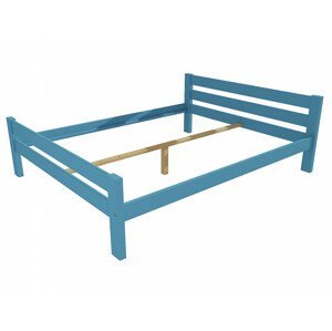 Manželská postel VMK012C masiv borovice (Rozměr: 120 x 200 cm, Barva dřeva: barva modrá)