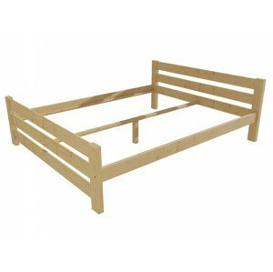 Manželská postel VMK012D masiv borovice (Rozměr: 160 x 200 cm, Barva dřeva: bezbarvý lak)