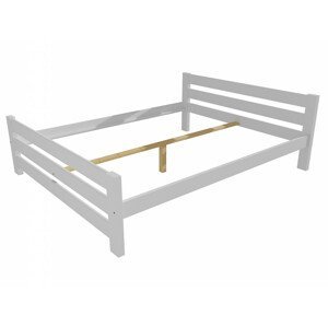 Manželská postel VMK012D masiv borovice (Rozměr: 120 x 200 cm, Barva dřeva: barva bílá)