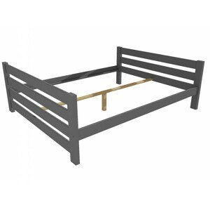 Manželská postel VMK012E masiv borovice (Rozměr: 120 x 200 cm, Barva dřeva: barva šedá)