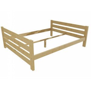 Manželská postel VMK012E masiv borovice (Rozměr: 120 x 200 cm, Barva dřeva: bezbarvý lak)