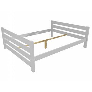 Manželská postel VMK012E masiv borovice (Rozměr: 120 x 200 cm, Barva dřeva: barva bílá)
