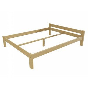 Manželská postel VMK013A masiv borovice (Rozměr: 140 x 200 cm, Barva dřeva: bezbarvý lak)