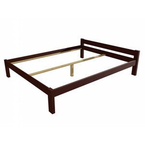 Manželská postel VMK013A masiv borovice (Rozměr: 120 x 200 cm, Barva dřeva: moření ořech)