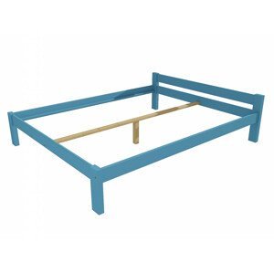 Manželská postel VMK013A masiv borovice (Rozměr: 120 x 200 cm, Barva dřeva: barva modrá)