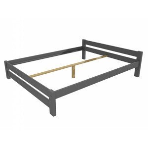 Manželská postel VMK013B masiv borovice (Rozměr: 120 x 200 cm, Barva dřeva: barva šedá)