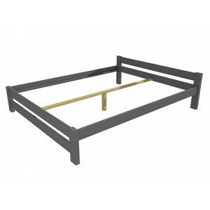Manželská postel VMK013B masiv borovice (Rozměr: 200 x 200 cm, Barva dřeva: barva šedá)