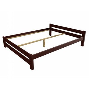 Manželská postel VMK013B masiv borovice (Rozměr: 120 x 200 cm, Barva dřeva: moření ořech)