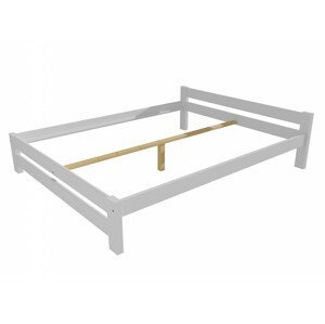 Manželská postel VMK013B masiv borovice (Rozměr: 140 x 200 cm, Barva dřeva: barva bílá)