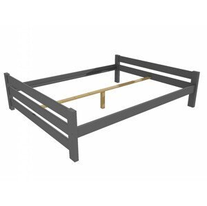 Manželská postel VMK013D masiv borovice (Rozměr: 140 x 200 cm, Barva dřeva: barva šedá)