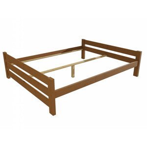 Manželská postel VMK013D masiv borovice (Rozměr: 120 x 200 cm, Barva dřeva: moření dub)