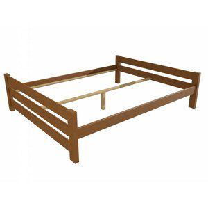 Manželská postel VMK013D masiv borovice (Rozměr: 140 x 200 cm, Barva dřeva: moření dub)