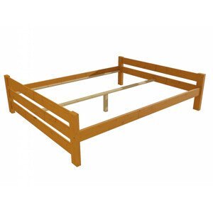 Manželská postel VMK013D masiv borovice (Rozměr: 120 x 200 cm, Barva dřeva: moření olše)